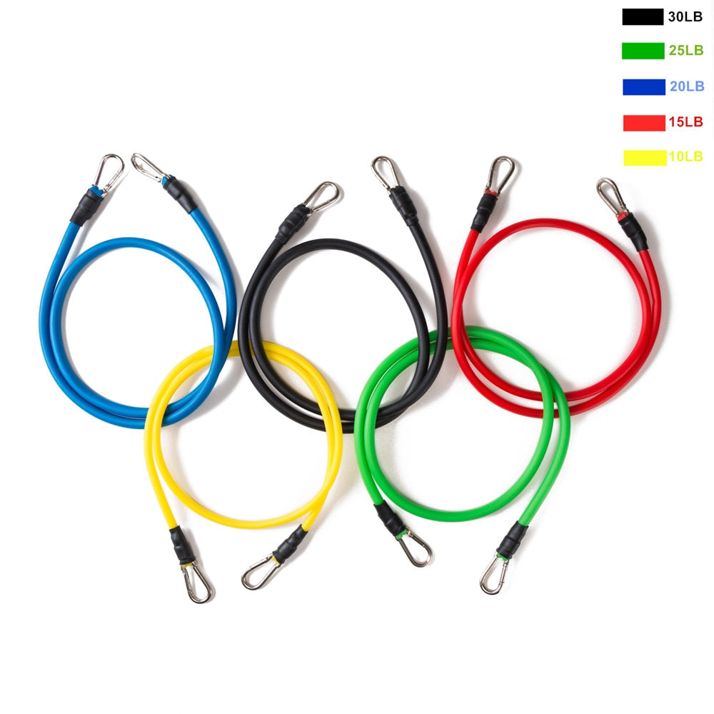 Vovo Resistance Bands Set 17Pcs | Elastic Rubber Tubes Band | Express Free Delivery