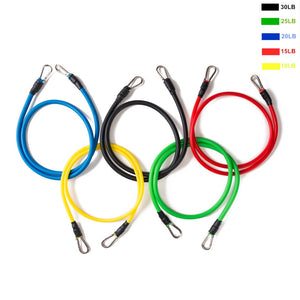 Vovo Resistance Bands Set 17Pcs | Elastic Rubber Tubes Band | Express Free Delivery