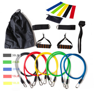 Vovo Resistance Bands Set 17Pcs | Elastic Rubber Tubes Band | Express Free Delivery